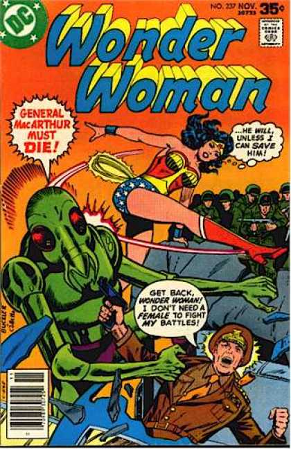 Wonder Woman 237 - Wonder - Woman - General Macarthur - Dc - Comics - Richard Buckler