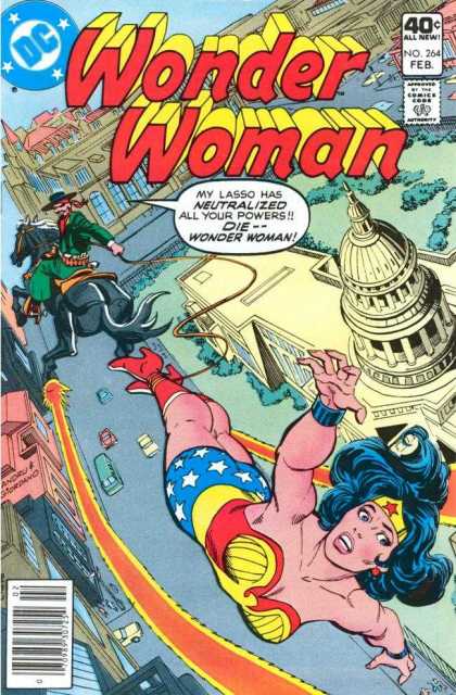 Wonder Woman 264 - Super Hero - Washington Dc - Cowboy Villain - Bandit - Lasso - Dick Giordano
