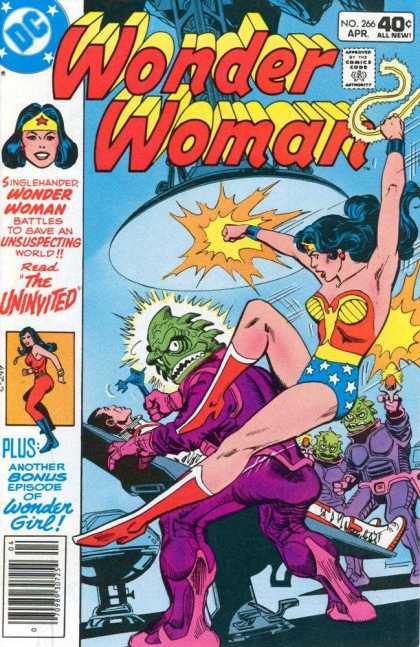 Wonder Woman 266 - Approved By The Comics Code - Superhero - The Uninvited - Monster - Aliens - Dick Giordano, Ross Andru