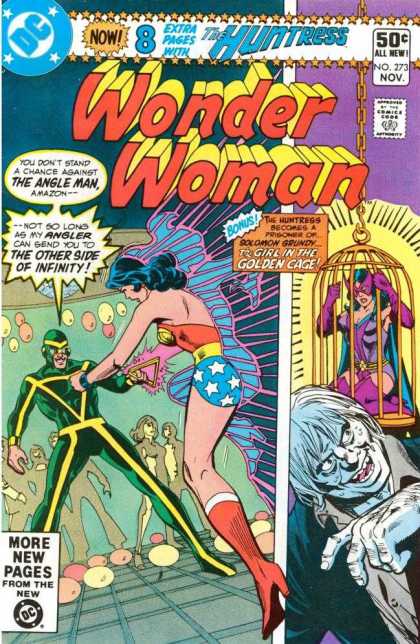 Wonder Woman 273 - The Huntress - 8 Extra Pages - Wonder Woman - Birdcage - The Angle Man - Dick Giordano, Ross Andru