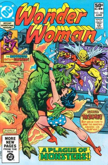 Wonder Woman 280 - Plague Of Monsters - Lionmane - The Demon - The Huntress - Second Sensational Feature - Dick Giordano, Ross Andru