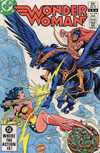 Wonder Woman 299 - Dc - Pegasus - Where The Action Is - Bow And Arrow - Hannigan U0026 Giordano