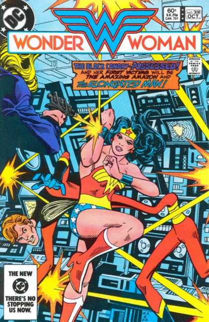 Wonder Woman 308 - Electronics - The Black Canary - The Amazing Amazon - The Elongated Man - Laser Deflection