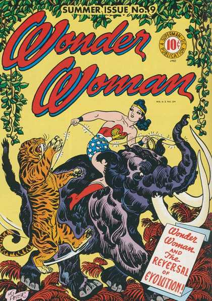 Wonder Woman 9 - Summer Issue No 9 - Sabertooth Tiger - The Reversal Of Evolution - Elephant - Peter - Harry Peter, Terry Dodson