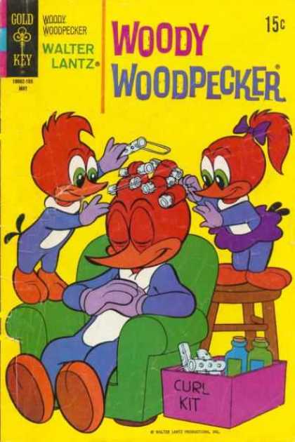 Curlers - Hairstyle - Birds - Easy Chair - Walter Lantz Woody Woodpecker 117 - Curlers - Hairstyle - Birds - Easy Chair - Walter Lantz