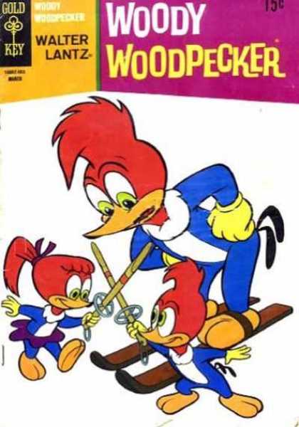 Gold Key - Walter Lantz - Skis - Swords - Fencing Woody Woodpecker 125 - Gold Key - Walter Lantz - Skis - Swords - Fencing