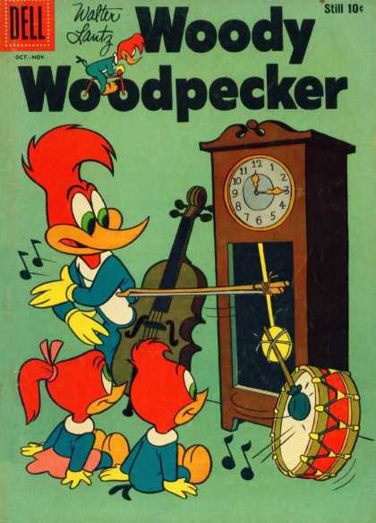 Clock - Drum - Cello - Music - Kids Woody Woodpecker 51 - Clock - Drum - Cello - Music - Kids