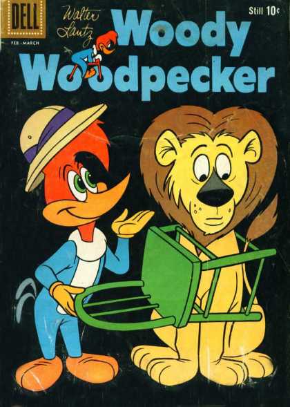 Dell - Walter Lantz - Lion - Chair - Hat Woody Woodpecker 59 - Dell - Walter Lantz - Lion - Chair - Hat