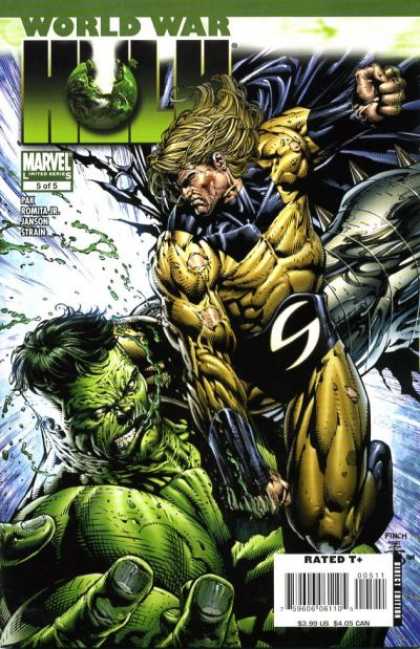 World War Hulk 5 - Hulk - World War - Marvel - Cape - Punch - David Finch