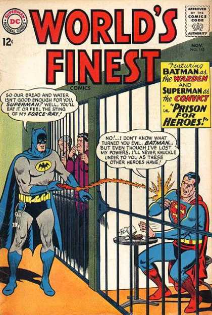 World's Finest 145 - Jail - Superman - Batman - Ray - Cape