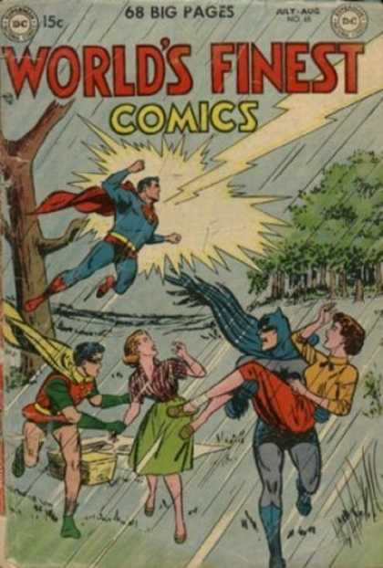 World's Finest 65 - Comics - Superman National Comics - Tree - Lightning - Batman