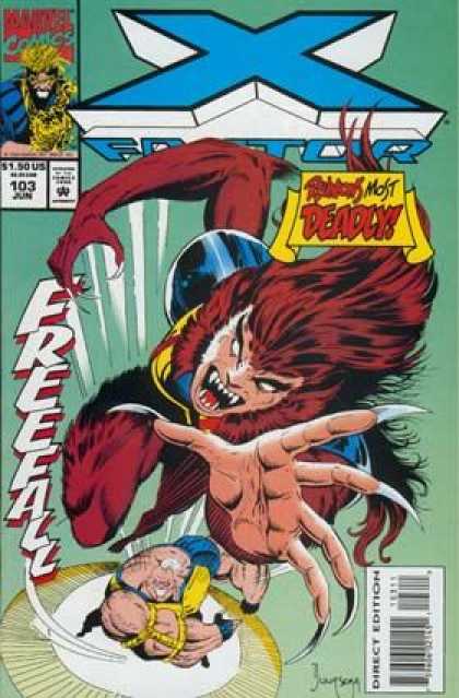 X-Factor 103 - Marvel - Fangs - Beast - Claws - Freefall - Jan Duursema