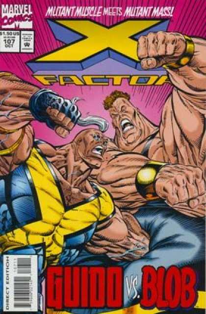 X-Factor 107 - Mutant Muscles - Marvel Comics - Fist - Guido Vs Blob - Direct Edition