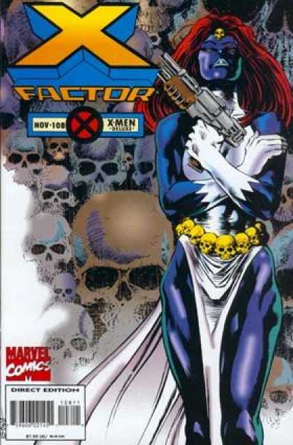 X-Factor 108 - Skulls - Gun - Weapon - Blue Skin - Redhead - Steve Epting