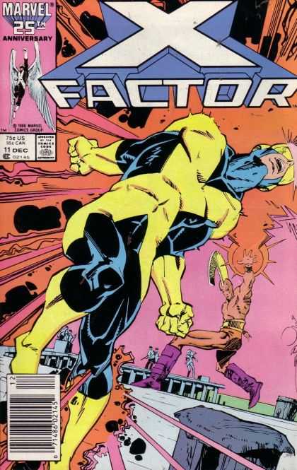 X-Factor 11 - Hero - Explosion - Yellow Costume - Strong - Battle - Jose Jimenez-Momediano, Walter Simonson