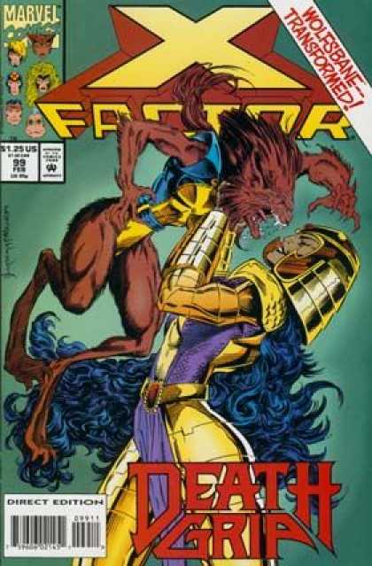 Marvel - Wolf Character - Yellow Metal Head Mask - Wolfsbane - Woman - Jan Duursema X-Factor 99 - Marvel - Wolf Character - Yellow Metal Head Mask - Wolfsbane - Woman - Jan Duursema