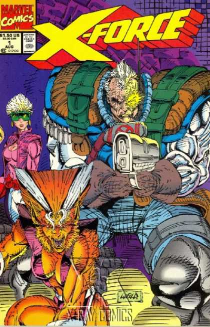 X-Force 1 - Marvel Comics - Gun - Sunglasses - X Ray - Earring - Clayton Crain, Rob Liefeld