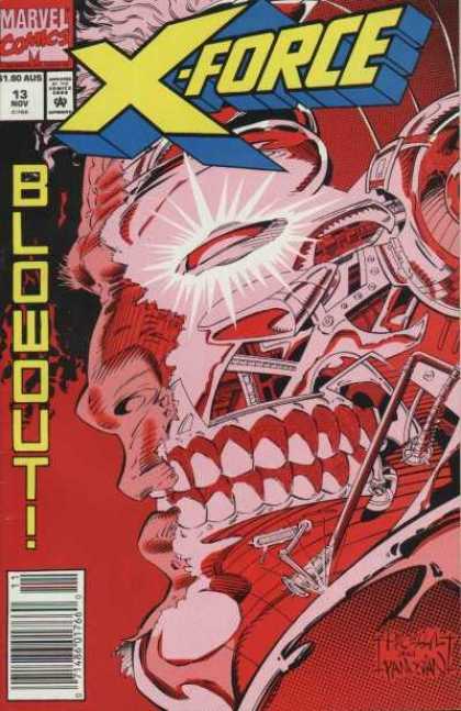 X-Force 13 - Cable - Cyborg - Eye - Blowout - Teeth - Clayton Crain, Dan Panosian