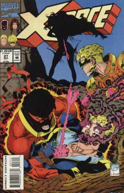 X-Force 27 - Fighting - Superheroes - Death - Shadow - Direct Edition - Greg Capullo