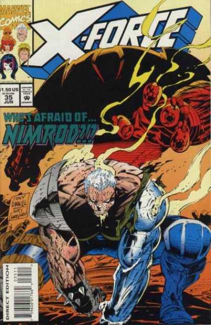 X-Force 35 - Nimrod - Marvel - June - Comics Code Authority - Spiked Arm Bracelet