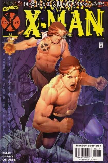 X-man - Shockwave - Ellis Grant Olivetti - Direct Edition - Marvel Comics X-Man 70 - X-man - Shockwave - Ellis Grant Olivetti - Direct Edition - Marvel Comics