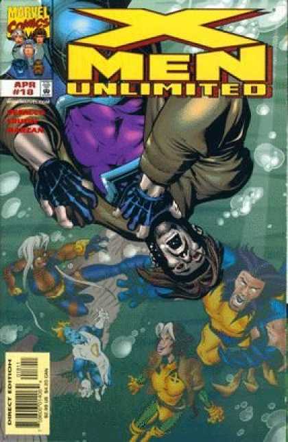 X-Men Unlimited 18 - Wolverine - Choking - Water - Floating - Bubbles - Howard Porter, John Dell