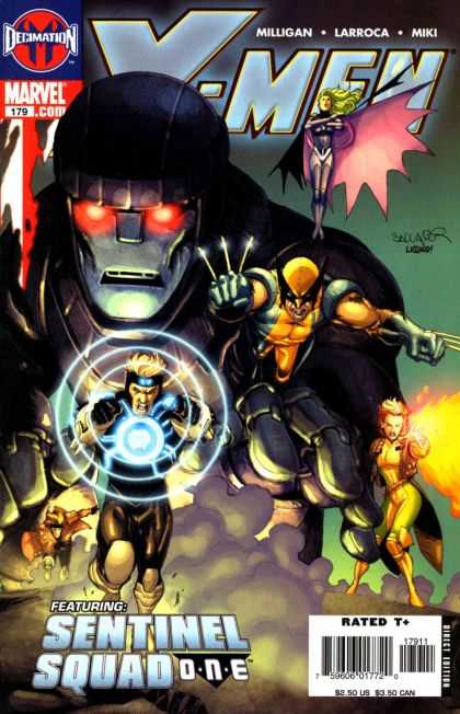 X-Men 179 - Red Eyes - Robot - Yellow X Men - Knife Fingers - Women Flying - Salvador Larroca