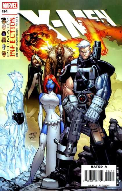 X-Men 194 - Marvel - Storm - Sunfire - Iceman - Primary Infection - Humberto Ramos