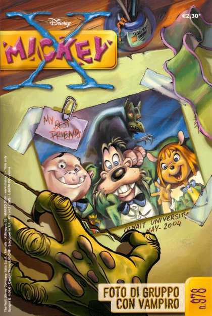 X Mickey 23 - Goofy - Photo - Scrapbook - Foto Di Gruppo Con Vampiro - Claw