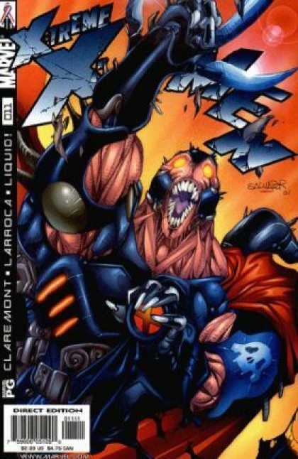 X-Treme X-Men 11 - Holely Crap This Is Cool - Ripping Muscles - Partially Mechanical - Skull On Arm - Large Teeth - Salvador Larroca