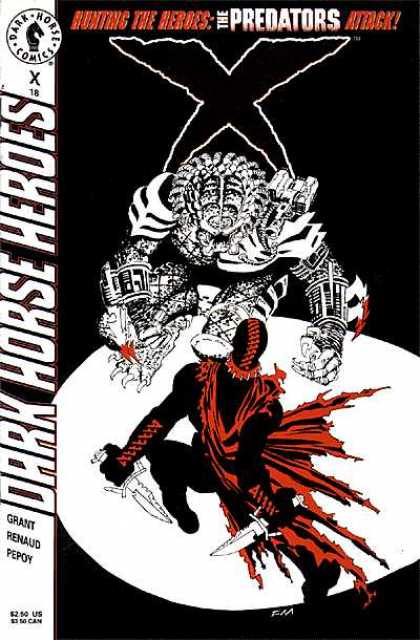 X 18 - Dark - Heroes - Presator - Red Cape - Knife - Frank Miller