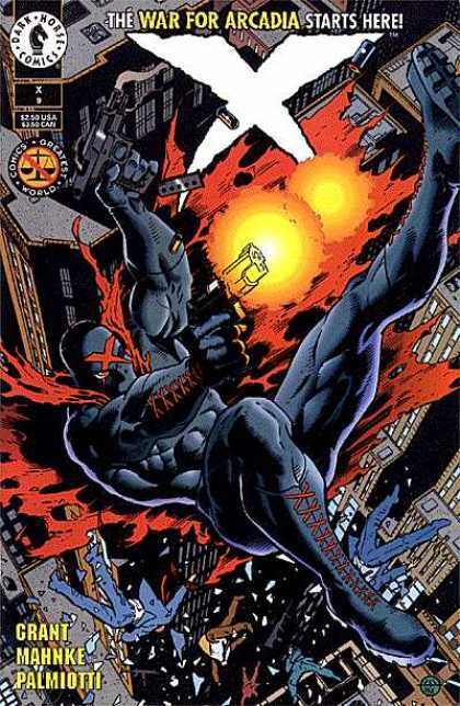 X 9 - Dark Horse - Dark Horse Comics - War For Arcadia - Shooting - Falling
