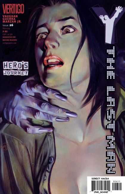 Y, the Last Man 26 - Vertigo - Heros Journey - Scary Woman - Black Hair - Claw