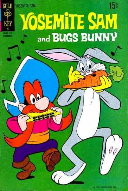 Yosemite Sam 5 - Gold Key - 15 Cents - Flute Carrot - Bugs Bunny - Playing