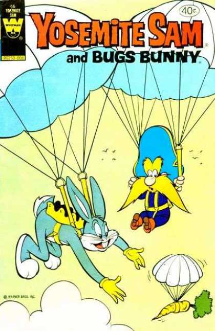 Yosemite Sam 66 - Bugs Bunny - Parachutes - Clouds - Carrot - Yosemite Sam