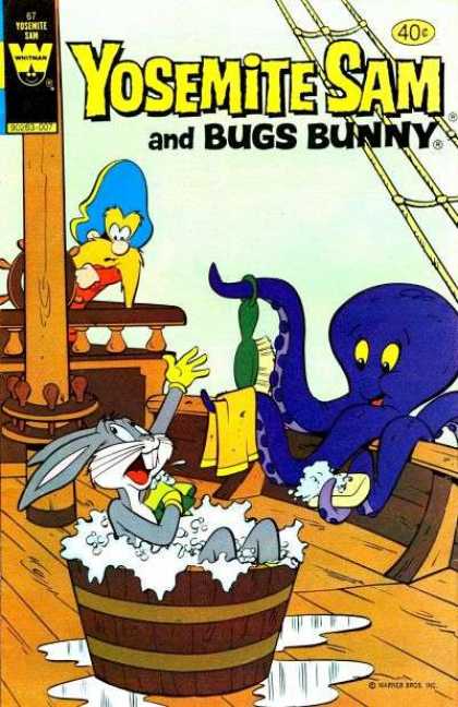Yosemite Sam 67 - Warner Brothers - Ship - Octopus - Piratebath