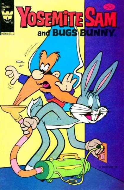Yosemite Sam 75 - Man - Rabbit - Bugs Bunny - Vacuum Cleaner - Walls