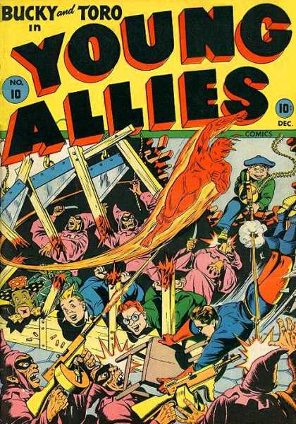 Young Allies 10 - Gun - Fire Man - Bullets - Bucky And Toro - Knife