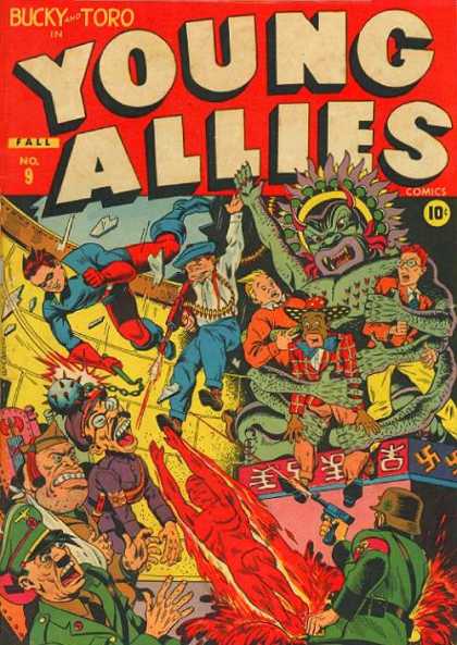 Young Allies 9 - Bucky And Toro - Fall - No 9 - 10 Cents - People
