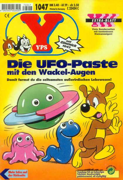 Yps - Die UFO-Paste mit den Wackel-Augen - German - Ufo - Dog - Worm - Goofy