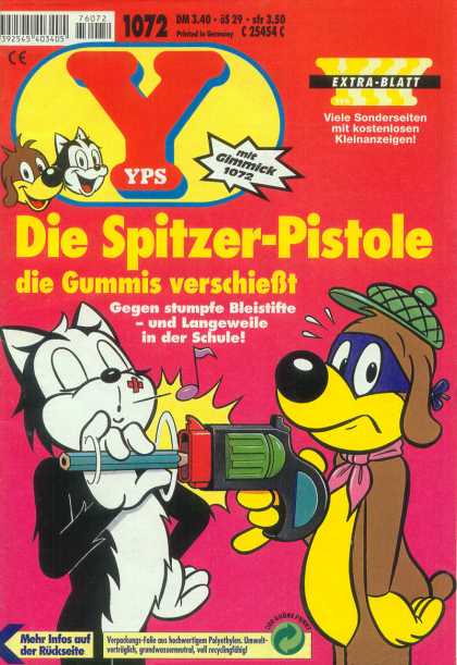 Yps - Die Spitzer-Pistole die Gummis verschieï¿½t - Extra-blatt - Mit Gimmick - Gun - Dog - Cat