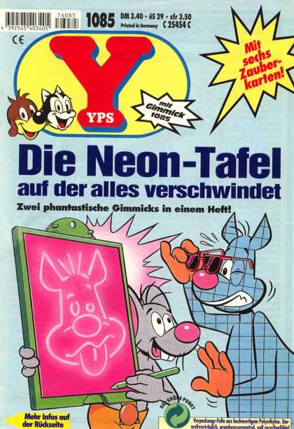 Yps - Die Neon-Tafel auf der alles verschwindet