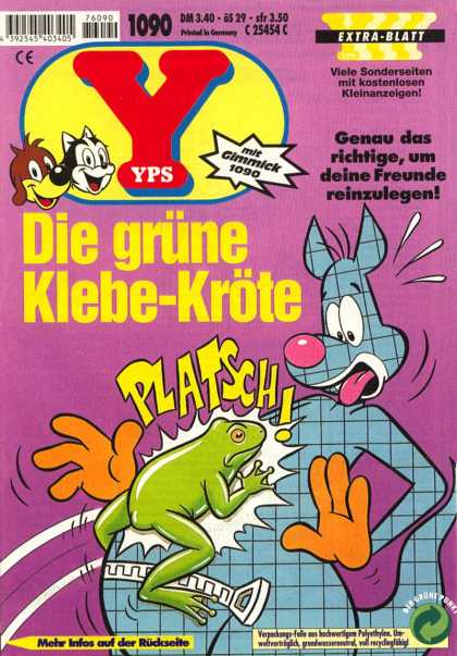 Yps - Die grï¿½ne Klebe-Krï¿½te - Cat - Frog - Gimmick - Extra-blatt - Dog