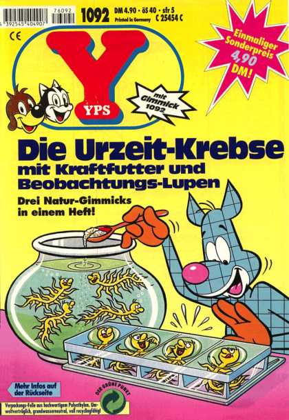 Yps - Die Urzeit-Krebse mit Kraftfutter und Beobachtungs-Lupen - Fish Bowl - Pet - Cat - Food - Die Urzeit-krebse Mit Kraftfutter Und Beobachtungs-lupen