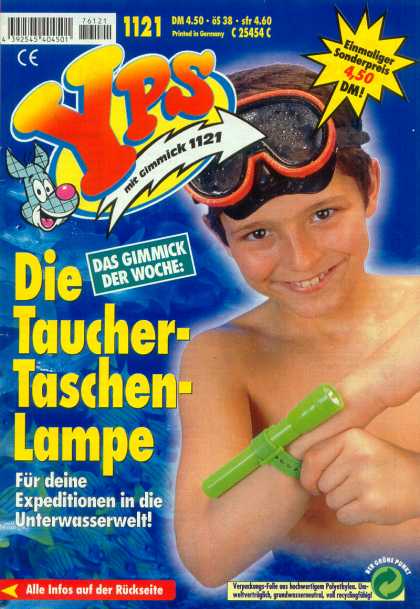 Yps - Die Taucher-Taschen-Lampe - German - Child - Happy - Orange Goggles - Water