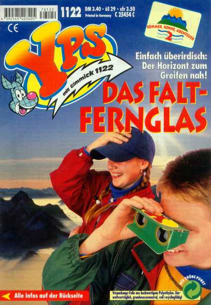 Yps - Das Falt-Fernglas - Das Falt-fernglas - Paper Telescope - Miz Gimmick 1122 - Sommer Sonne Asenture - Blue Cap