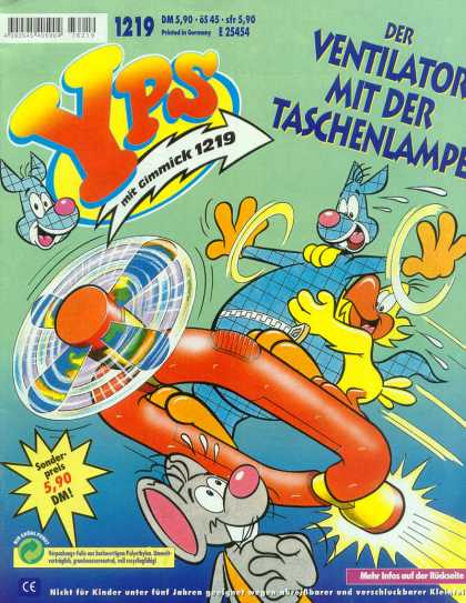 Yps - Der Ventilator mit der Taschenlampe - Mit Gimmick 1219 - 1219 - Printed In Germany - Water - Der Ventilator Mit Der Taschrnlamp