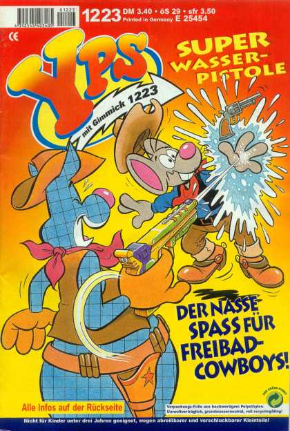 Yps - Super-Wasserpistole - Super Wasser Pistole - Cowboys - Mouse - Sheriff - Alle Infos Aud Der Ruckseite