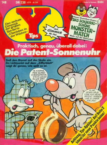 Yps - Die Patent-Sonnenuhr - Monstor - Die Patent - Mouse - Watch - Ring