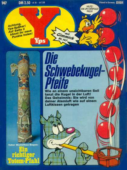 Yps - Die Schwebekugel-Pfeife - German Comic - Die Schwebekugel-pfeife - Ein Richtiger Totem-pfahl - Mit Gimmick Nr 147 - Achtung Yps-spaher